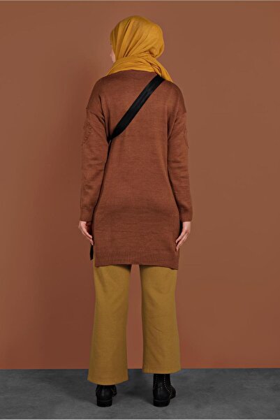 TRENDTESETTÜR Women's Orange (MUSTARD) Elastic Waist Wide Leg Trousers 7701