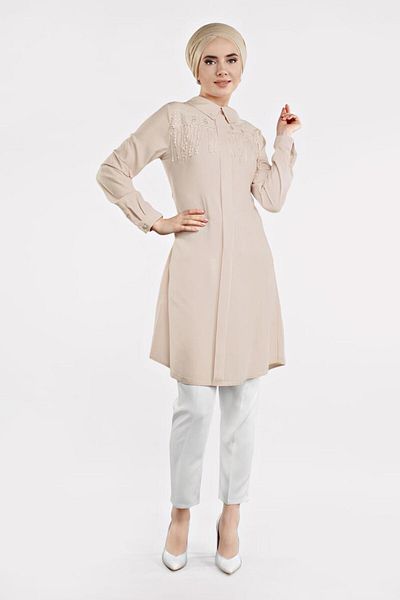 TRENDTESETTÜR Women's Powder Tassel Detailed Tunic 01791