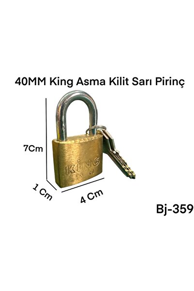 gcstore KİNG Pirinç Sarı Asma Kilit 40mm