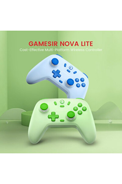 Games GameSir NOVA Lite Kablosuz Oyun Kolu Bilgisayar PC Android iOS Uyumlu Hall Effect Gamepad YEŞİL