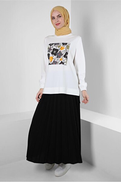 Alvina 43723 Set de trening model cu fustă și pliuri imprimate