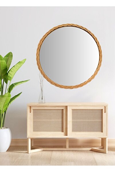 etzdekor Rattan bambu örgü ayna
