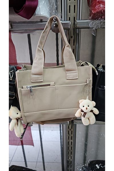 chocolatebag Geantă de damă bej - piele artificială Buzi, ursuleț de pluș, curea încrucișată