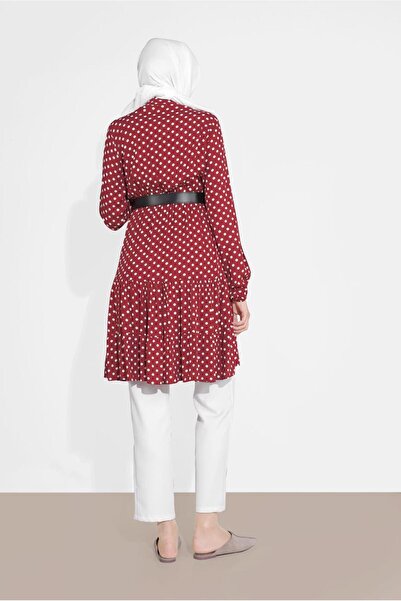 TRENDTESETTÜR Women's Red Polka Dot Tunic 1491