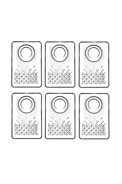 Paşabahçe Timeless 42891 Tea Cup and 54851 Tea Plate Set for 6 People