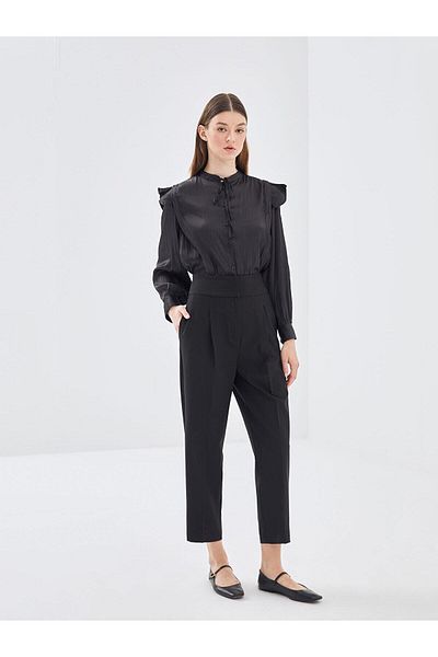 LC Waikiki Γυναικεία σατέν μπλούζα LCW Modest με γιακά