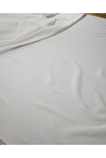 Kumaş Parça Білий бавовняний тканий матеріал з нитками - 140 см