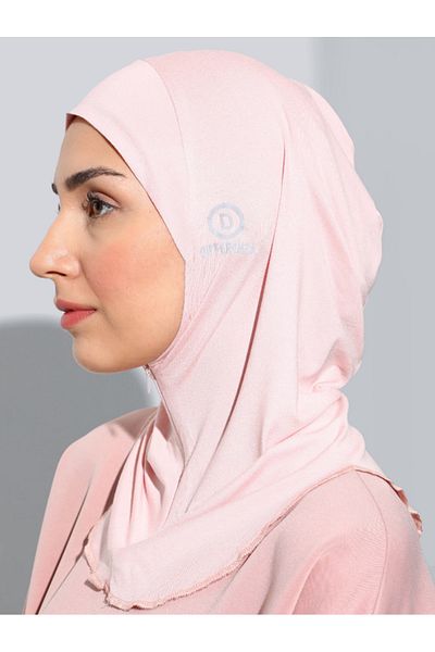 Differenza Καπό Hijab με φερμουάρ - Πούδρα