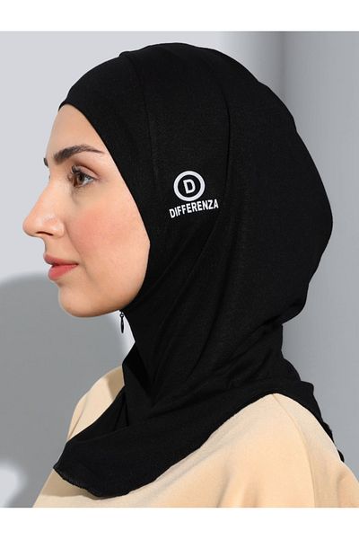 Differenza Boneta Hijab Neagra - Cu Fermoar