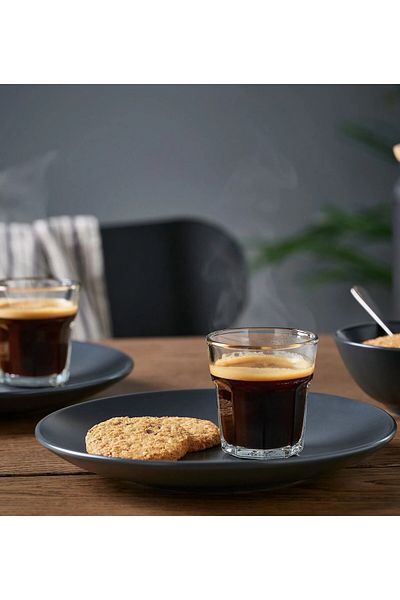 IKEA 7 cm Height 6 Pieces Espresso Glasses - Ikea Set Glass Glasses Clear Volume: 100 ml