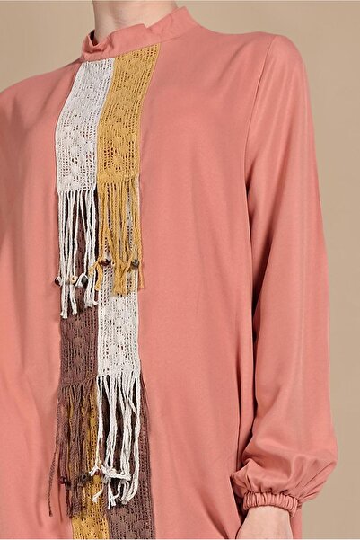 TRENDTESETTÜR Women's Powder (SOMON) Lace Detailed Tunic 76025