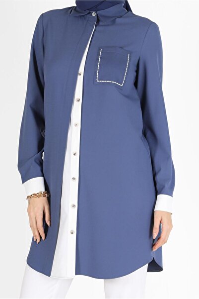 Alvina TWO COLOR POCKET DETAIL TUNIC 42232