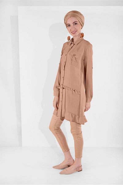 TRENDTESETTÜR Γυναικείο μπεζ (K.BEIGE) Τσέπη με κουμπιά 9005