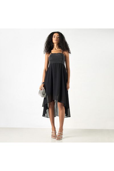 2Xtremz Embellished A-line Midi Sleeveless Dress