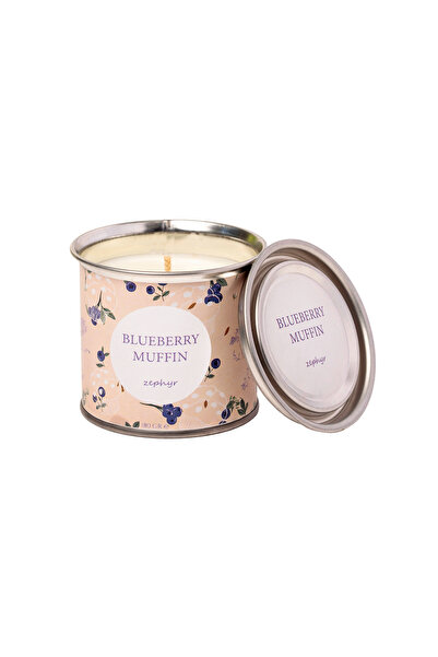 ZEPHYR Blueberry Muffin Kokulu Teneke Boy Doğal Mum 180 GR