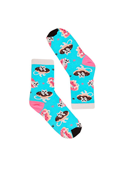 Shuttle Park Унисекс чорапи до глезена с шарени шарки и мотиви от специална серия Donuts