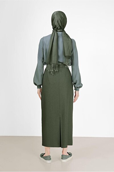 Alvina SLIP DETAIL ZIPPERED SKIRT 60215