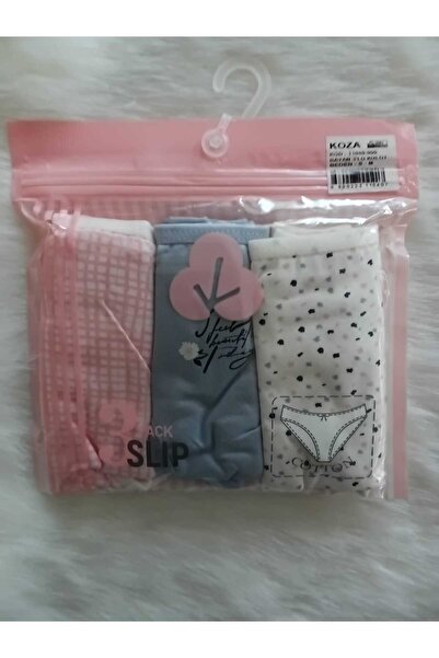 Koza Kadın Külot/Slip/Pamuklu/Desenli/Renkli