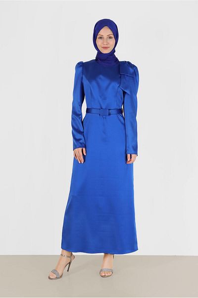 Alvina Rochie cu umeri cu curea din satin 42419