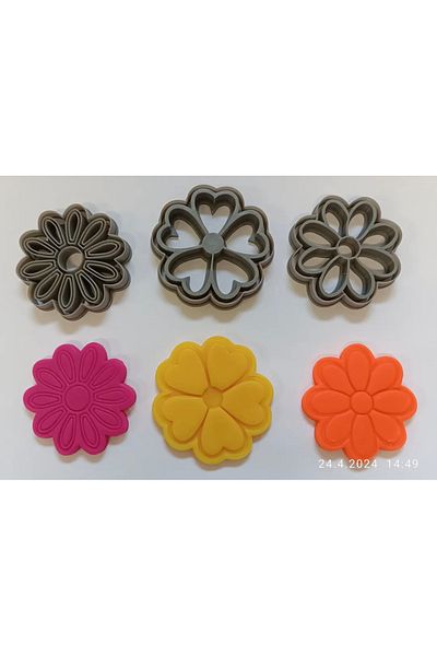 Arsdcraft Cookie Sugar Pulp Mold with Floral Pattern