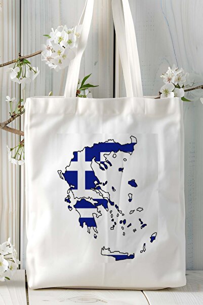 ART HEDİYE Ελλάδα ελληνική σημαία Ελλάδας Εκτυπωμένη υφασμάτινη τσάντα τσάντα...