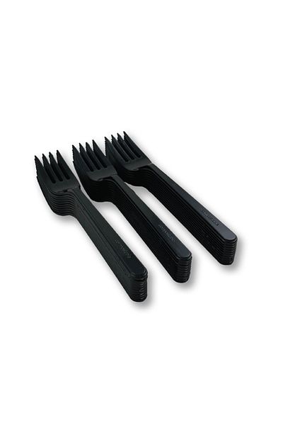 Home Hard Thick Plastic Fork 1St Quality Luxury Black Fork 300 Pieces