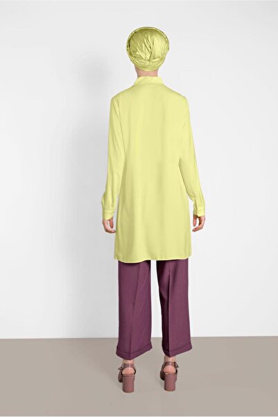 TRENDTESETTÜR Women's Yellow Collar Detailed Tunic 4387