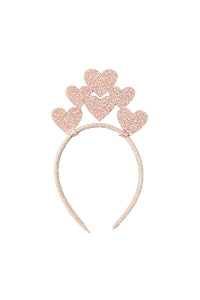 LOGO AKSESUAR Κοριτσίστικο στέμμα με ασημί ροζ σχέδιο