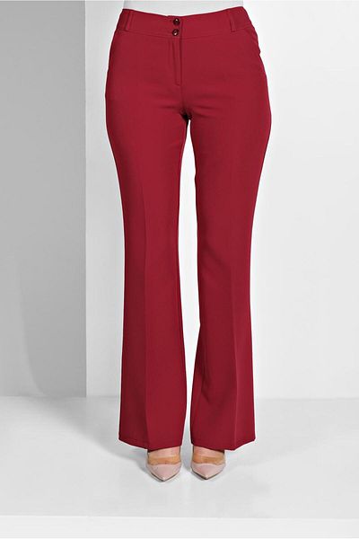 TRENDTESETTÜR Women's Red Fabric Trousers 7585
