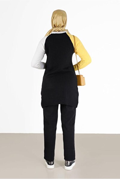 Alvina TRI-COLOR POCKET DETAILED KNITWEAR TUNIC 42053