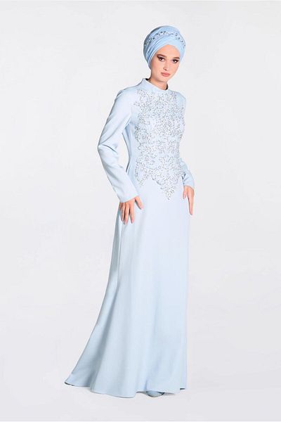TRENDTESETTÜR Βραδινό φόρεμα Blue Laced Fish - Γυναικείο φόρεμα 5511