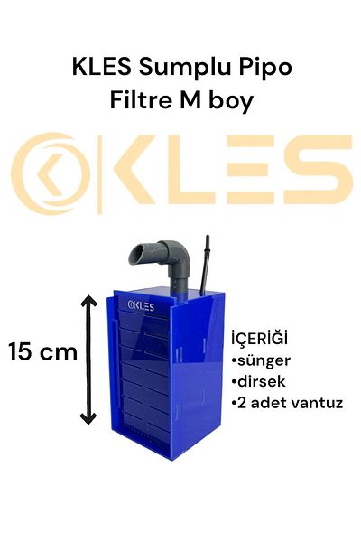 KLES Blue Pipe Filter with Sumplu - Aquarium Inner Filter, Pipe Sump, Hamburg Filter