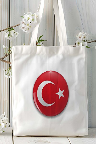 ART HEDİYE Μοντέλο τσάντας ώμου με στάμπα με σημαία Τουρκίας