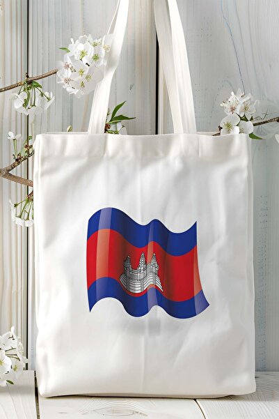 ART HEDİYE Μοντέλο τσάντας ώμου με στάμπα με σημαία της Καμπότζης