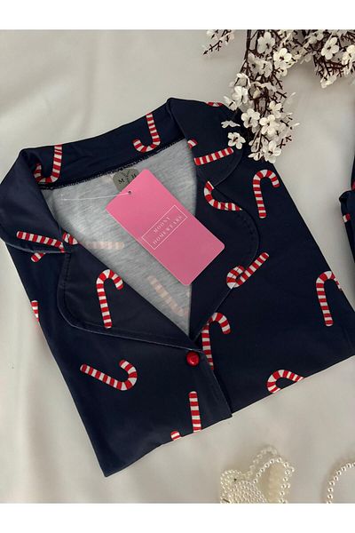 MH Moony Homewears Set de 2 pijamale din bumbac pieptănat din trestie de mers de Anul Nou