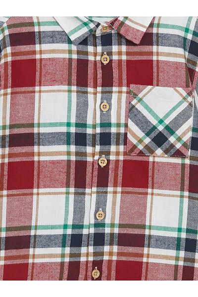 LC Waikiki Lcw Kids Plaid Long Sleeve Plaid Print Boys Shirt