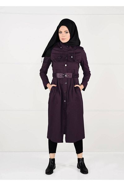 TRENDTESETTÜR Καμπαρντίνα με λεπτομέρεια ζώνης μοντέλου 1954