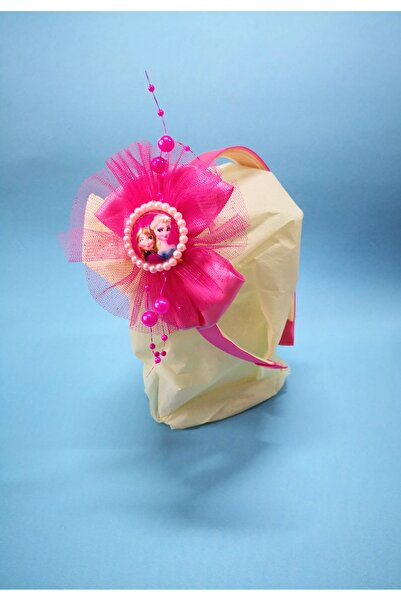 Orhun Kırtasiye Kız Çocuklar Için Fuşya Kadife Fiyonklu Inci Süslü Tül Aksesu...