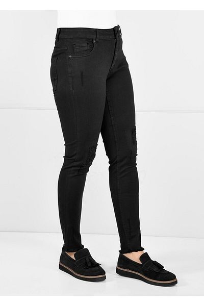TRENDTESETTÜR Women's Black Skinny Leg Pants 7267