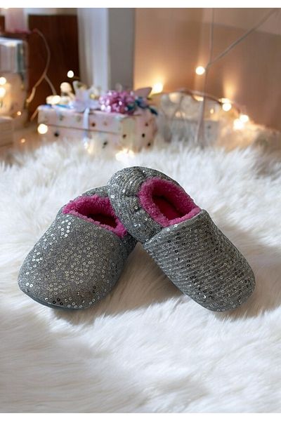 MEDESS Wellsoft Sequined Bow Girls' Home Booties