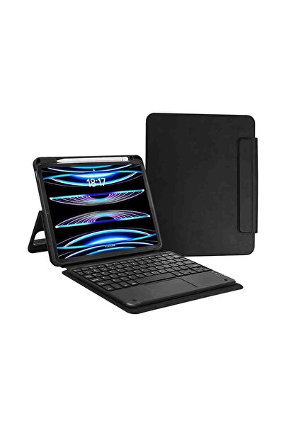 Fogy iPad Pro 13 M4 2024 Uyumlu Keyboard Bluetooh Bağlantılı Standlı Klavyeli Tablet Kılıfı
