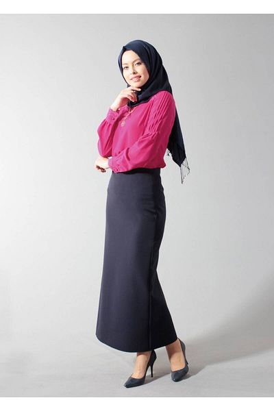 TRENDTESETTÜR Γυναικεία Φούξια T 4397 Νέα Μπλούζα Loren Hijab