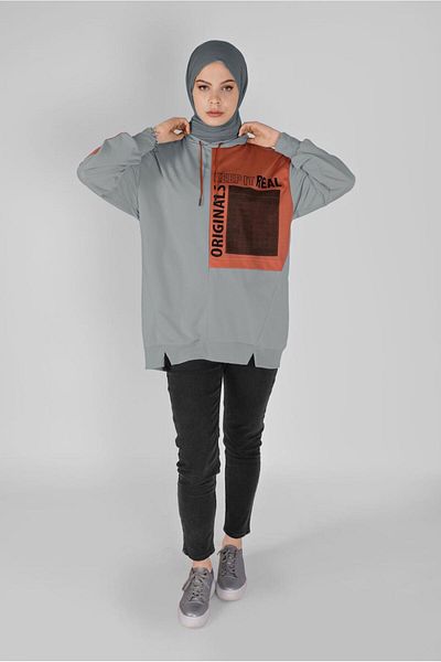 TRENDTESETTÜR Γυναικείο γκρι (SMOKED) Skinny Leg Τζιν Παντελόνι 2421