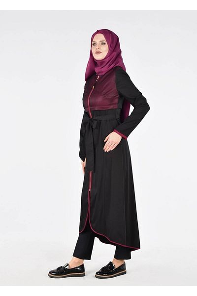 TRENDTESETTÜR Γυναικείο Μαύρο T 1721 Demre Hijab Trench