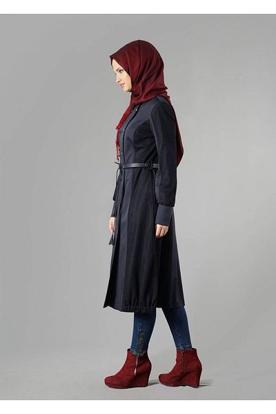 TRENDTESETTÜR Καμπαρντίνα με κορδόνια Crew Neck Trench 1606