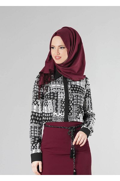 TRENDTESETTÜR Γυναικεία Μαύρη (ΜΑΥΡΗ-ΚΡΕΜΑ) 4076 Μπλούζα