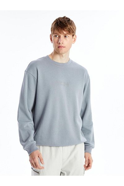 LC Waikiki Ανδρικό φούτερ με μακρυμάνικη λαιμόκοψη LCW Casual Crew