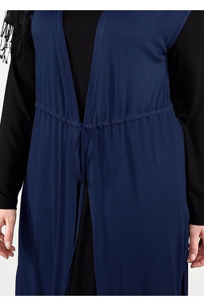 TRENDTESETTÜR Γυναικείο τουνίκ Navy Blue Indigo - Σετ με κορδόνια μέσης 2 2632