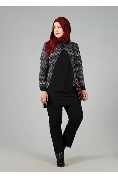 TRENDTESETTÜR Women's Gray (ANTHRACITE) 2546 Tunic