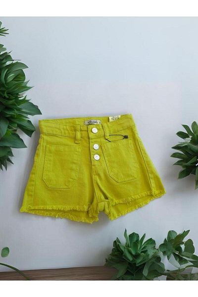 Escabel High Waist anD Four Buttons Girls' Shorts